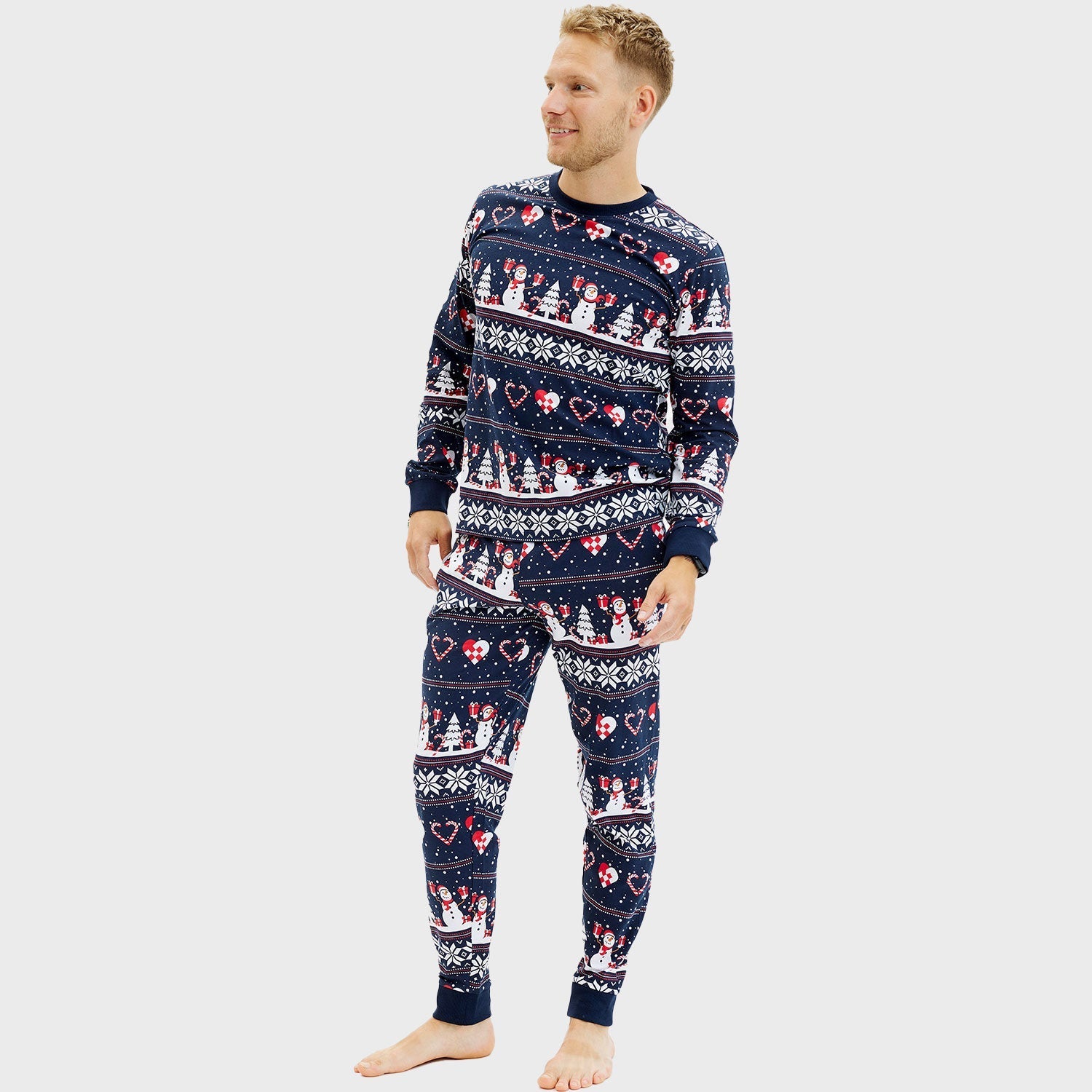 Weihnachtsherz Pyjama - Herren.