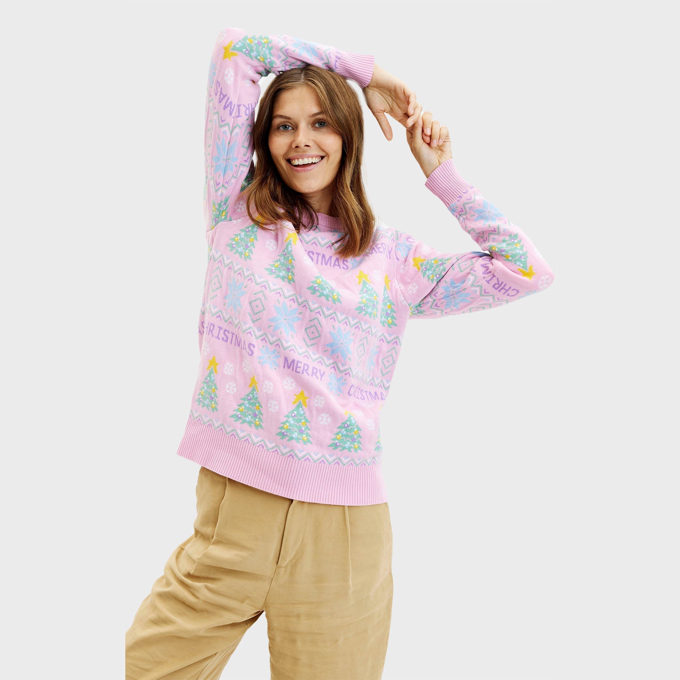 Vaaleanpunainen Jouluneule – Naiset