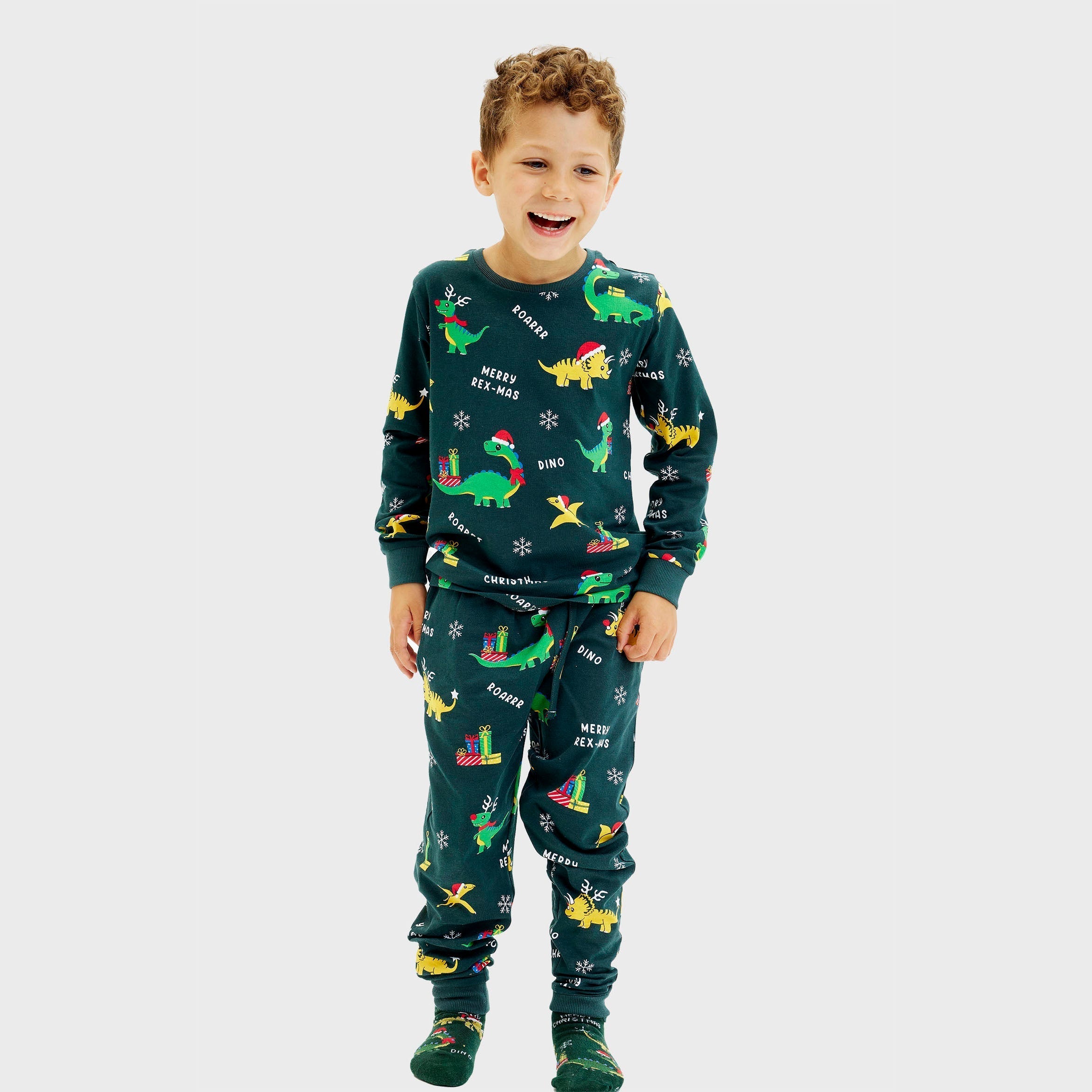 Dino joulupyjama - lapsi.