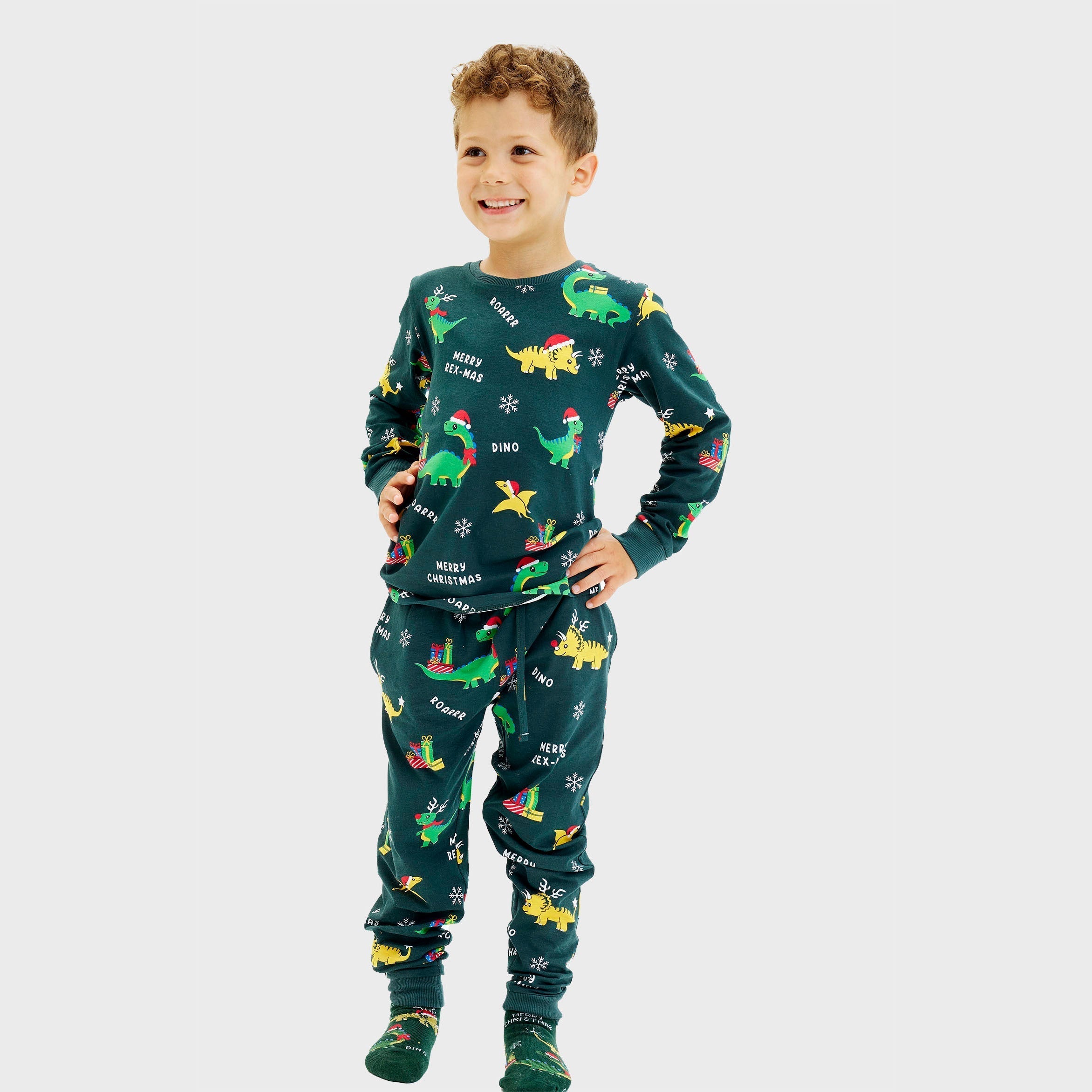 Dino joulupyjama - lapsi.