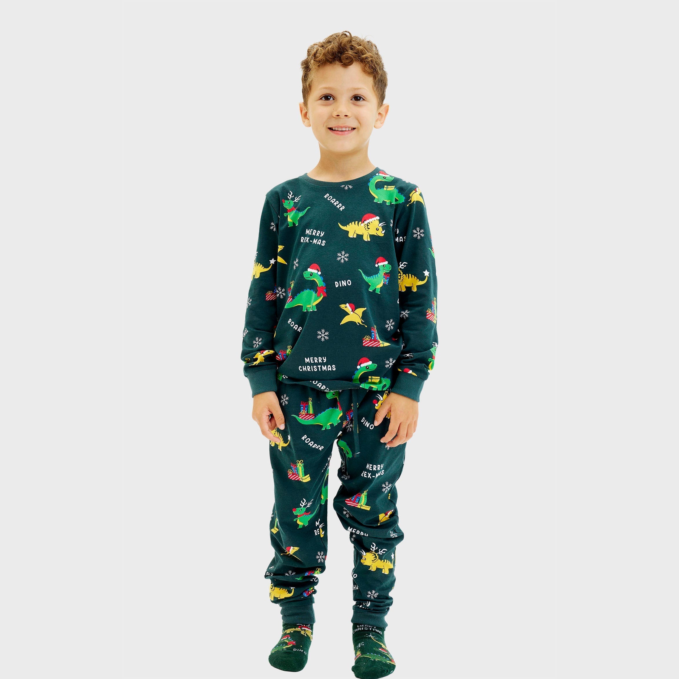 Dino joulupyjama - lapsi.