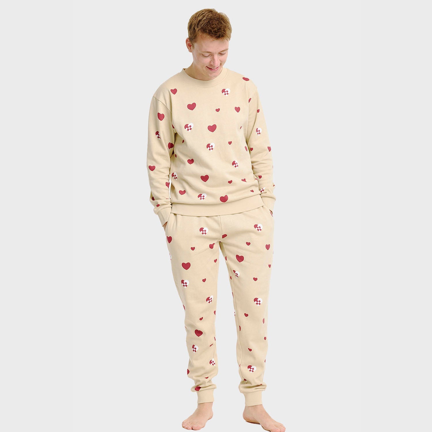 Joulusydän College-Asu – Miehet