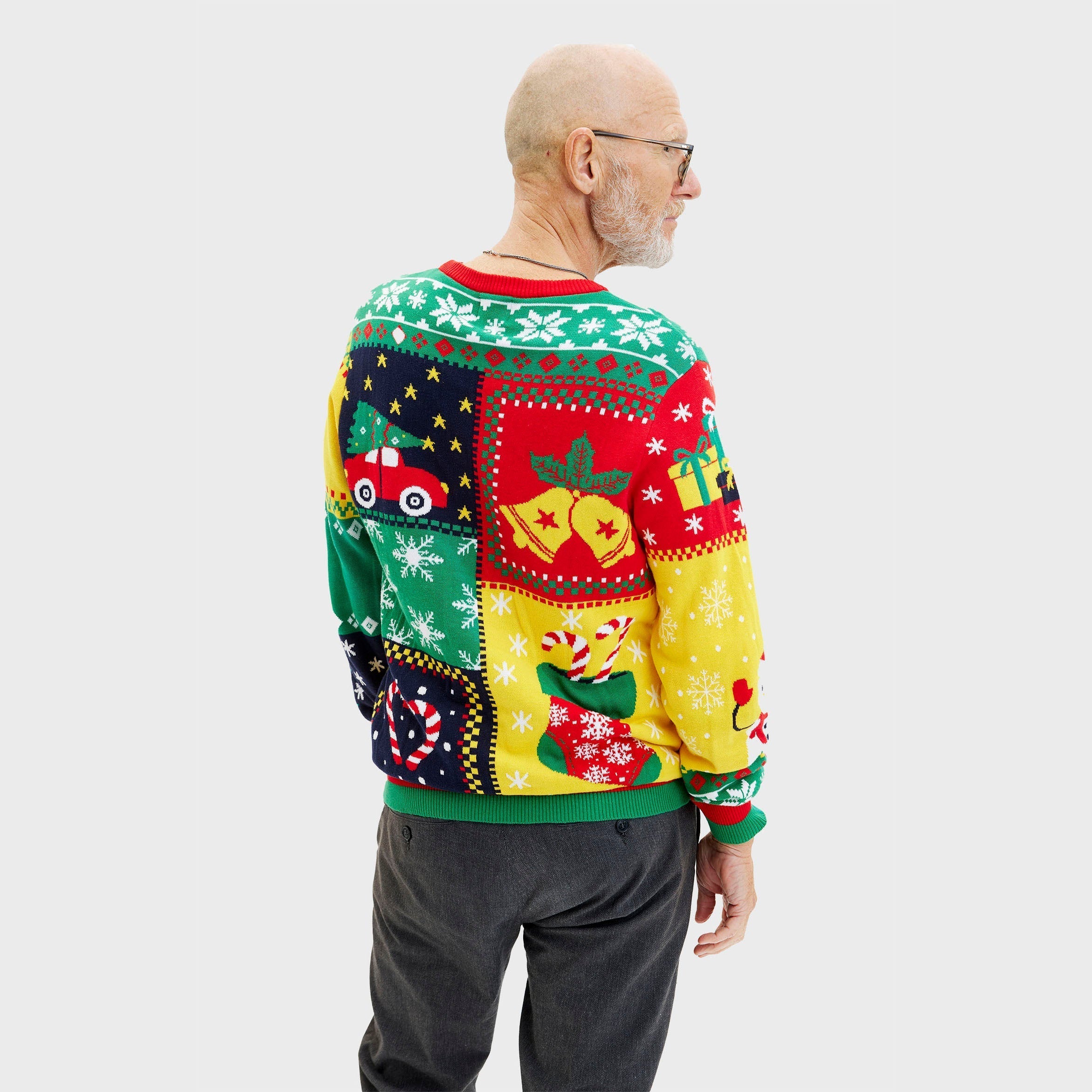 The Patchwork Weihnachtspullover - Herren.